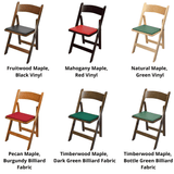 Kestell Maple Folding Poker Chairs Set