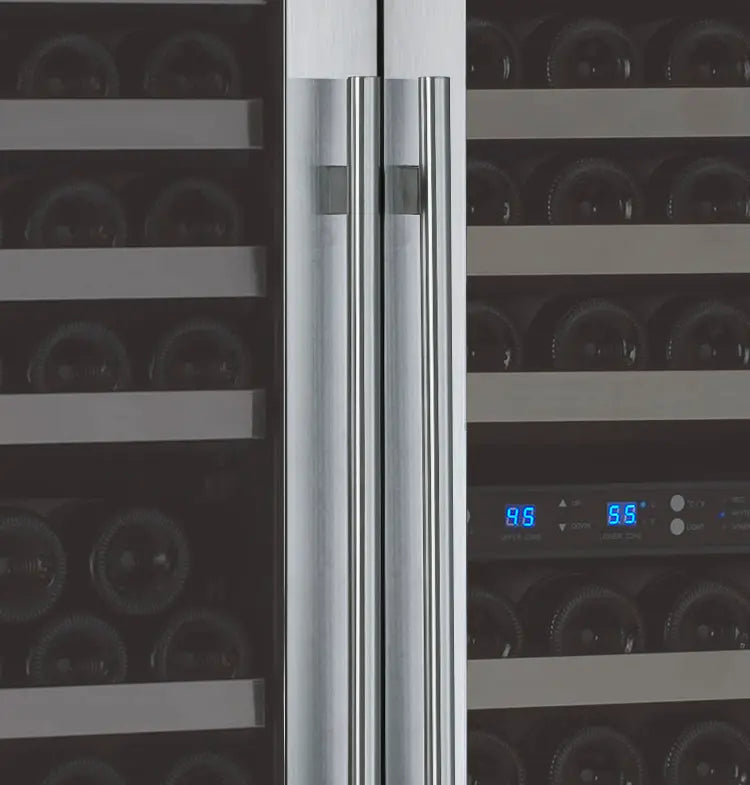 Allavino 47" Wide FlexCount II Tru-Vino 249 Bottle Three Zone Stainless Steel Side-by-Side Wine Refrigerator 3Z-VSWR2128-S20