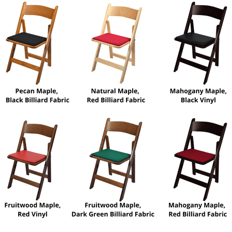 Kestell Maple Folding Poker Chairs Set