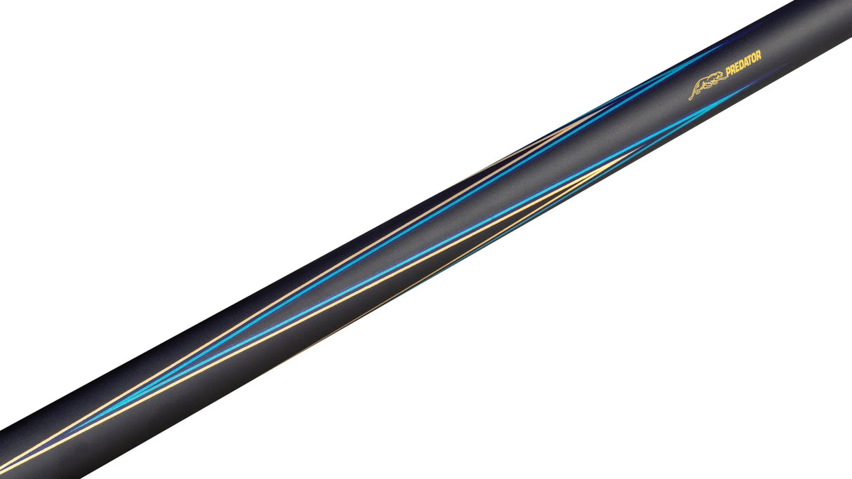 Predator 4-Point Sneaky Pete Pool Cue - Black / Blue - Elephant Pattern Leather Wrap