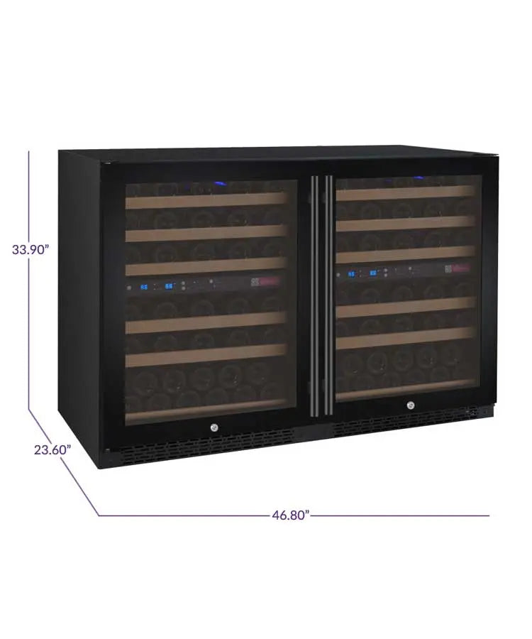 Allavino 47" Wide FlexCount II Tru-Vino 112 Bottle Side-by-Side Wine Refrigerator 2X-VSWR56