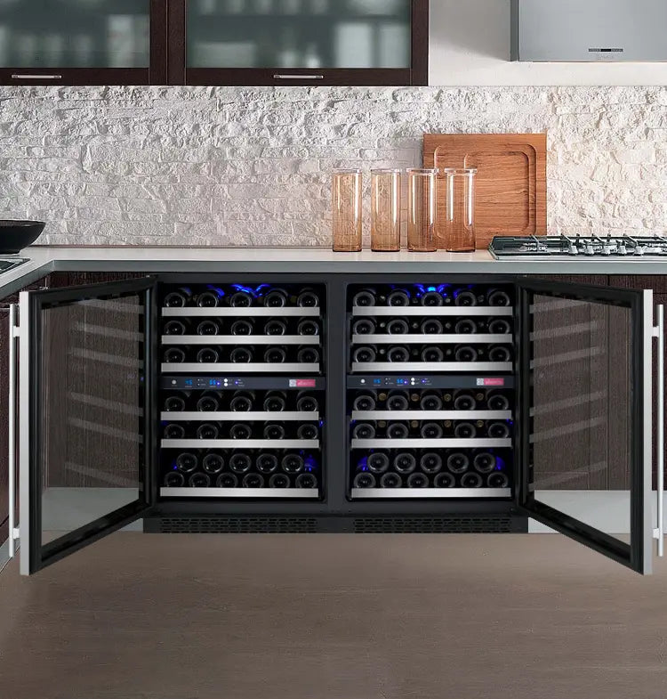 Allavino 47" Wide FlexCount II Tru-Vino 112 Bottle Side-by-Side Wine Refrigerator 2X-VSWR56