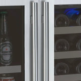 Allavino 47" Wide FlexCount II Series 56 Bottle/154 Can Dual Zone Stainless Steel Side-by-Side Wine Refrigerator/Beverage Center 3Z-VSWB24