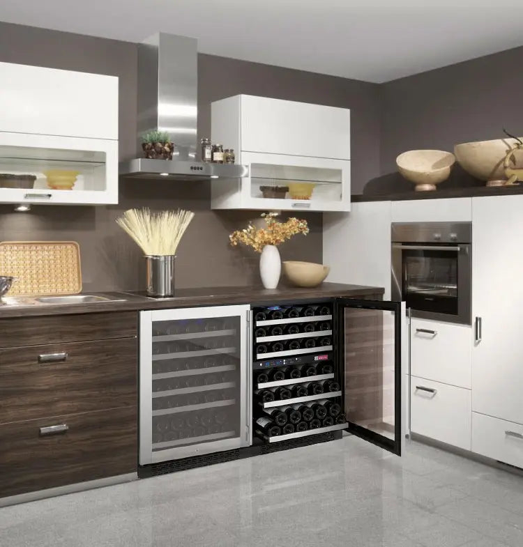 Allavino 47" Wide FlexCount II Tru-Vino 112 Bottle Side-by-Side Wine Refrigerator 3Z-VSWR5656