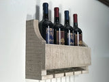 Empire USA - Barnwood Wall Mount Wine Rack