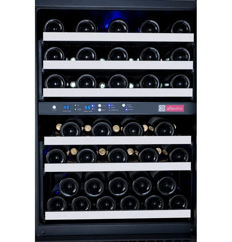 Allavino 47" Wide FlexCount II Tru-Vino 112 Bottle Side-by-Side Wine Refrigerator 2X-VSWR56