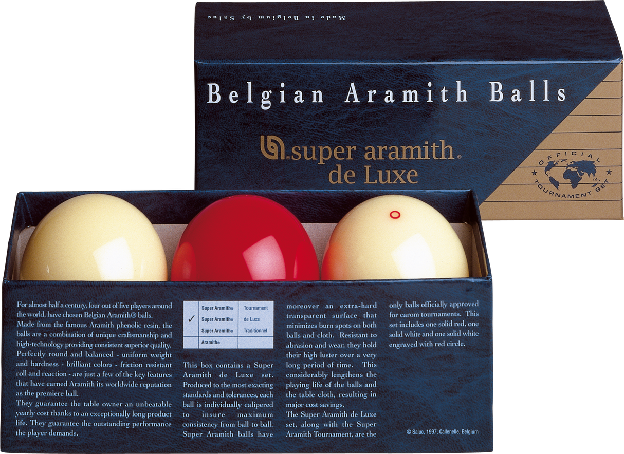 Aramith Super De Luxe Carom Ball Set BBACDLX