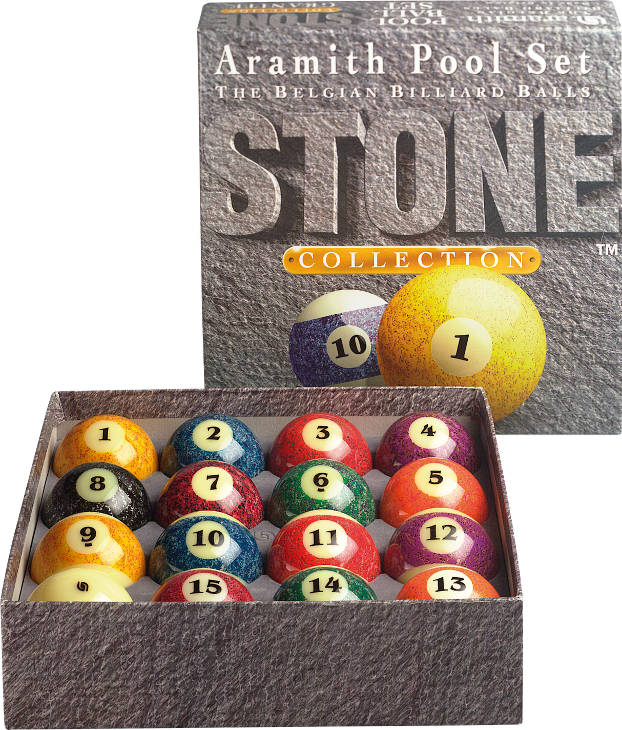 Aramith Stone Pool Ball Set BBSTN