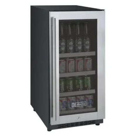 Allavino 15" Wide FlexCount II Tru-Vino Stainless Steel Beverage Center AO  VSBC15