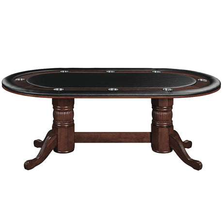 RAM Game Room 84" Texas Hold'em Game Table Dining Top-Cappuccino GTBL84 DT CAP