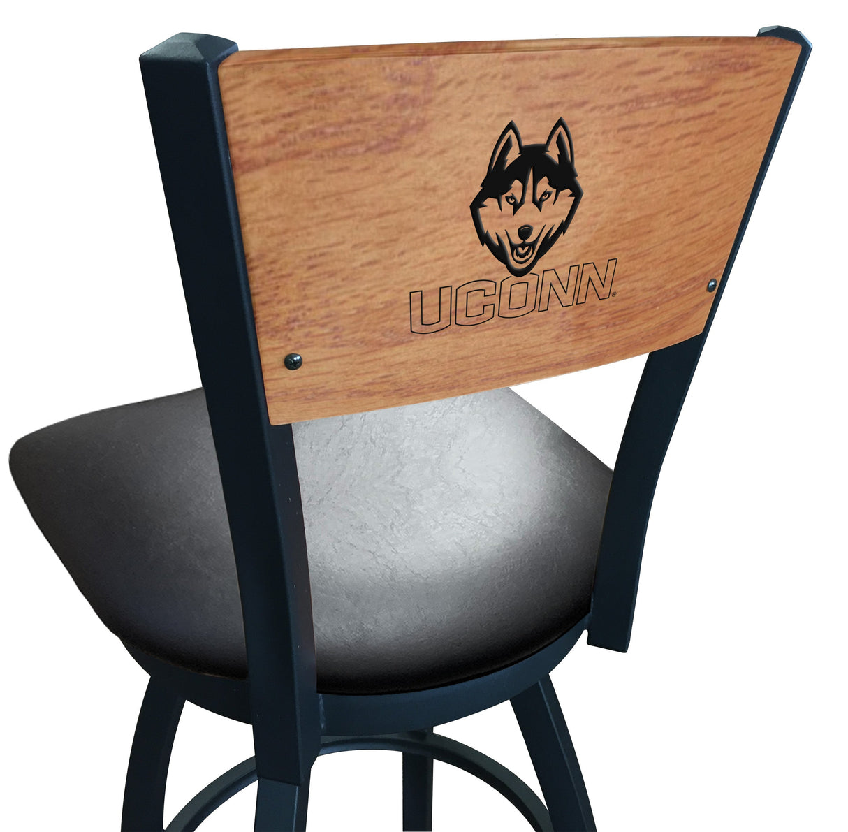 University of Connecticut Huskies L038 Laser Engraved Bar Stool by Holland Bar Stool