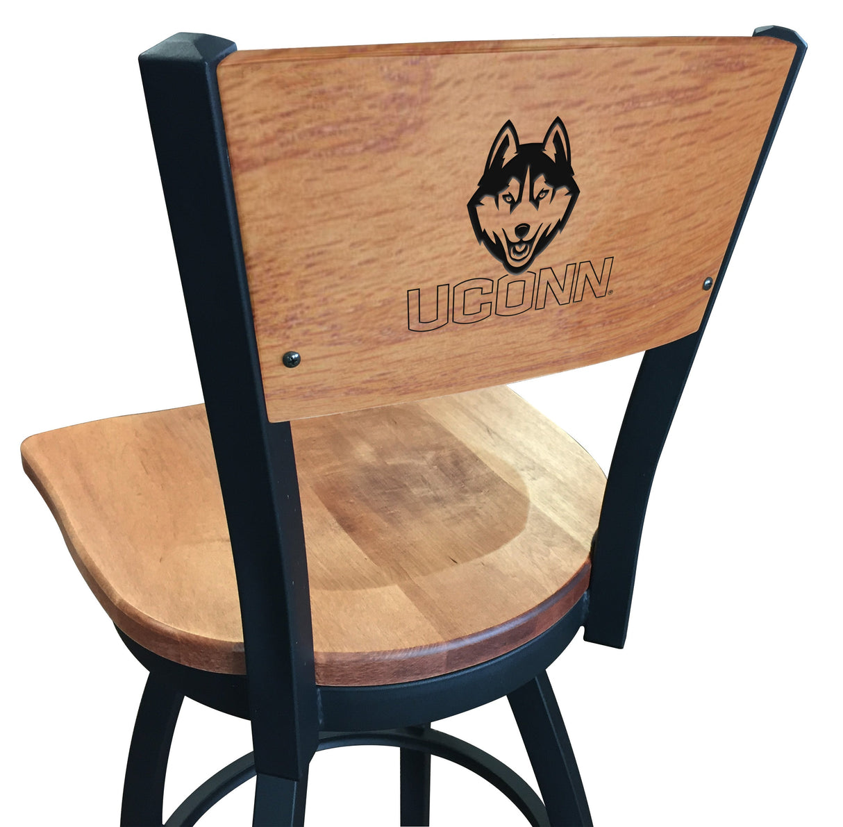 University of Connecticut Huskies L038 Laser Engraved Bar Stool by Holland Bar Stool