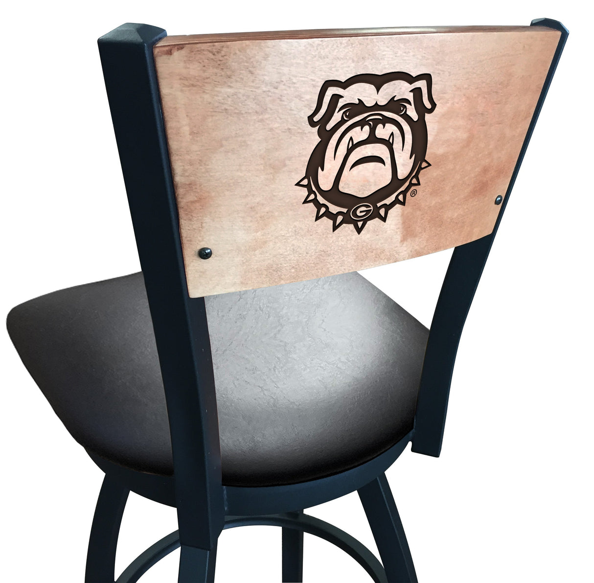 Georgia Bulldogs Dog L038 Laser Engraved Bar Stool by Holland Bar Stool