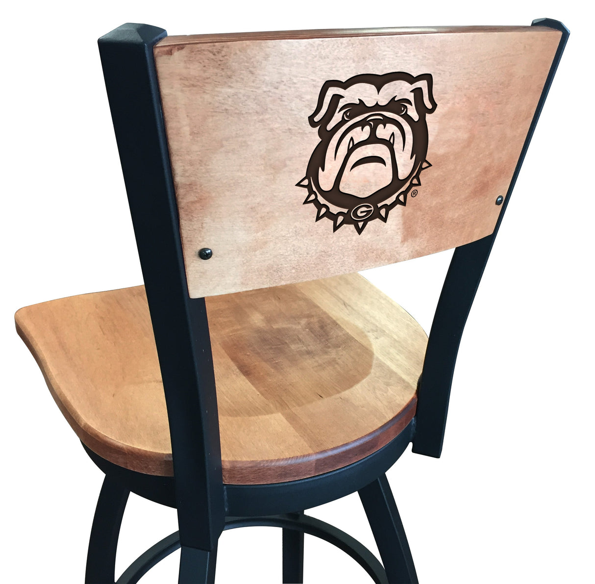 Georgia Bulldogs Dog L038 Laser Engraved Bar Stool by Holland Bar Stool