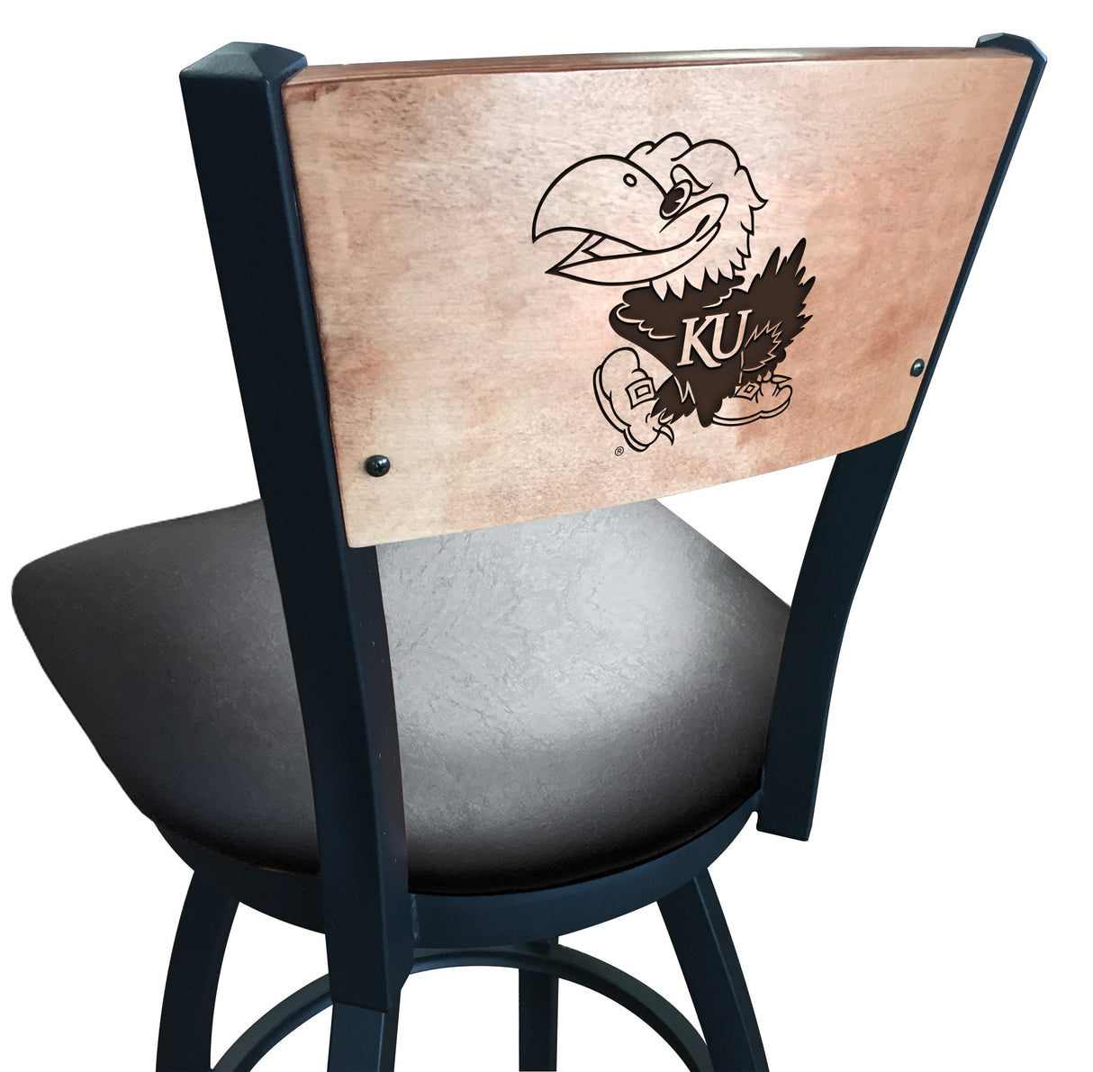 Kansas Jayhawks L038 Laser Engraved Bar Stool by Holland Bar Stool