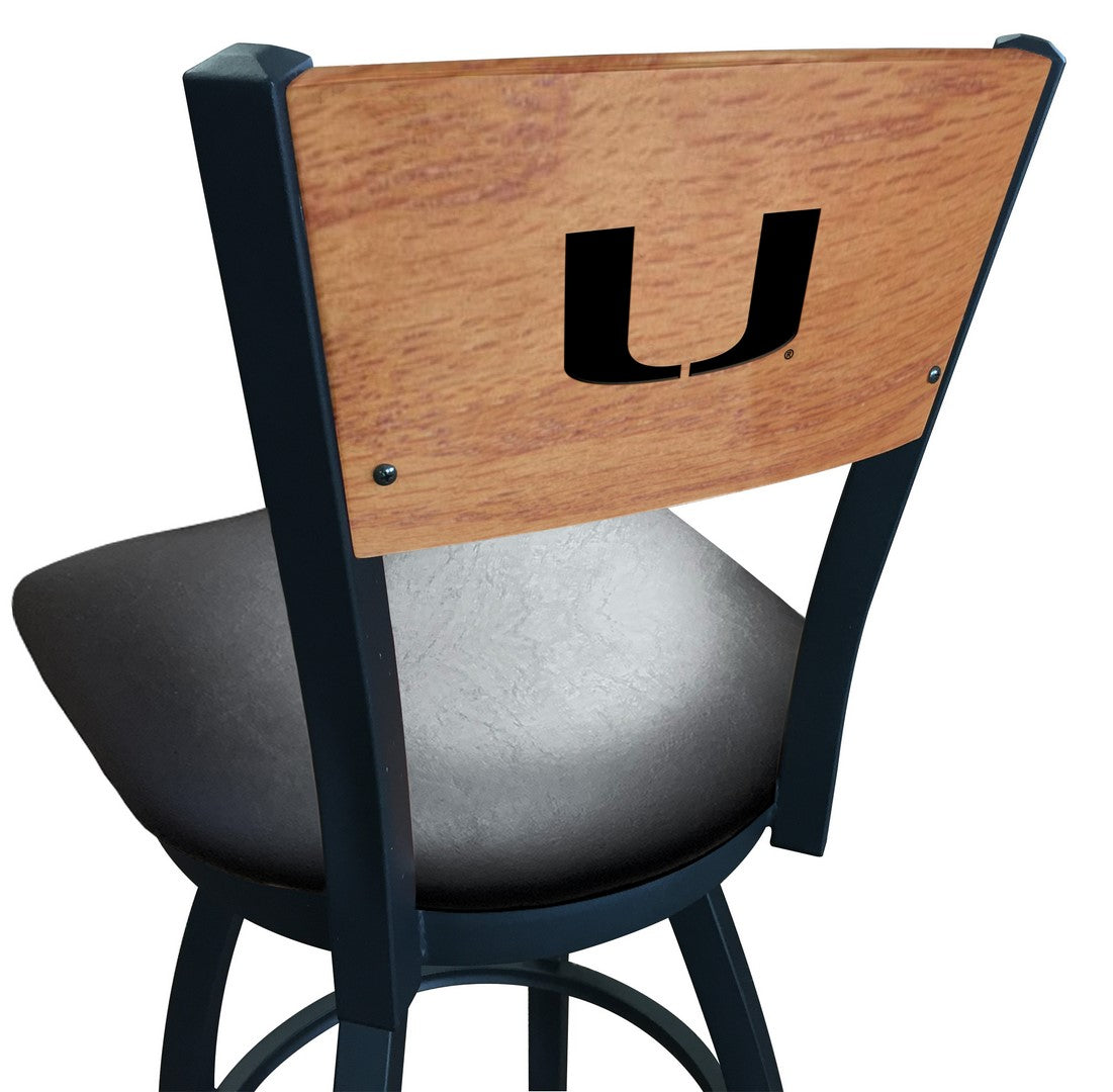 Miami Hurricanes L038 Laser Engraved Bar Stool by Holland Bar Stool