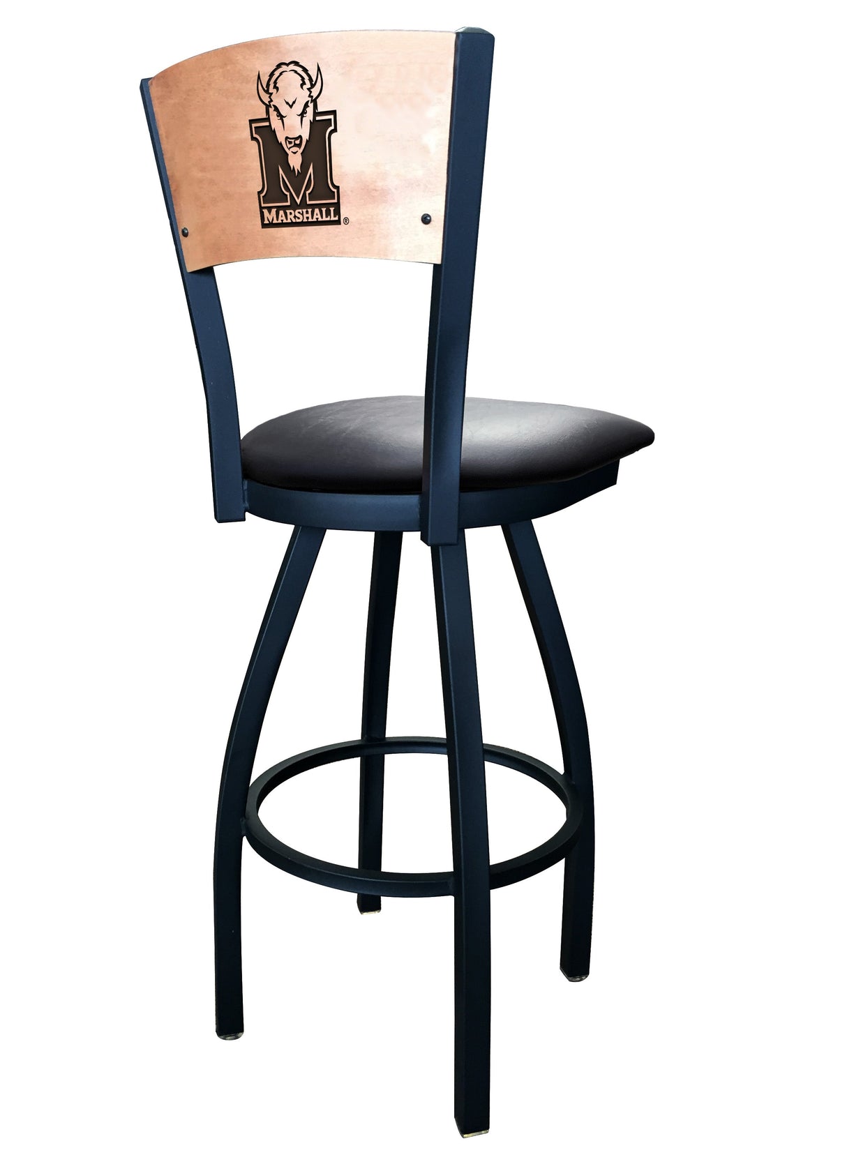 Marshall Thundering Herd L038 Laser Engraved Bar Stool by Holland Bar Stool