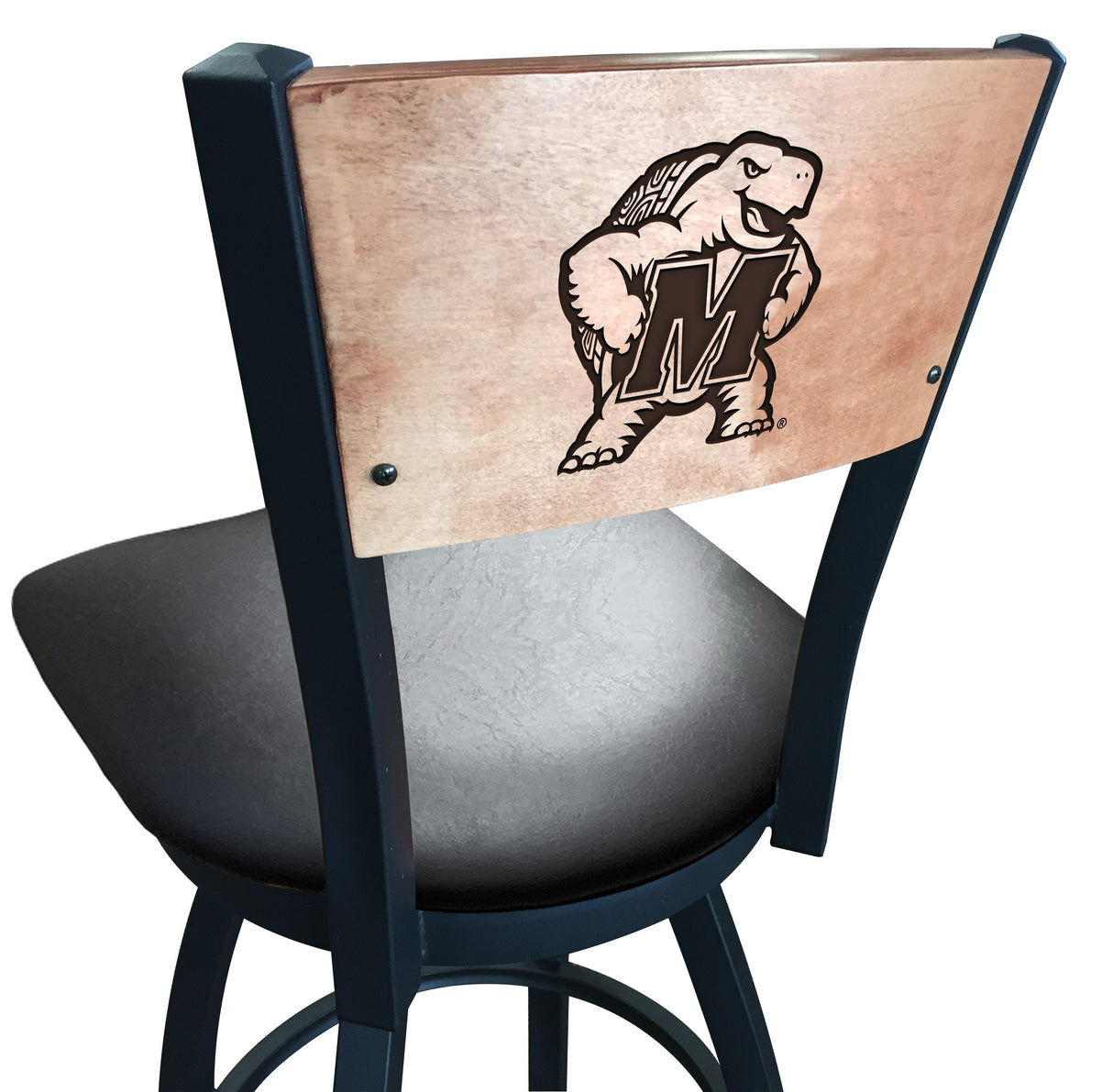 Maryland Terrapins L038 Laser Engraved Bar Stool by Holland Bar Stool