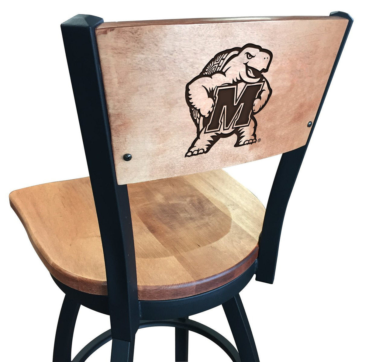 Maryland Terrapins L038 Laser Engraved Bar Stool by Holland Bar Stool