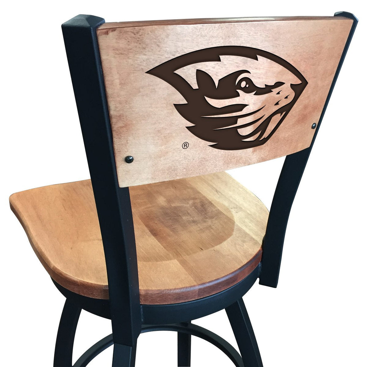 Oregon State Beavers L038 Laser Engraved Bar Stool by Holland Bar Stool