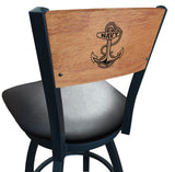 US Navy Midshipmen Academy L038 Laser Engraved Bar Stool by Holland Bar Stool