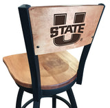 Utah State Aggies L038 Laser Engraved Bar Stool by Holland Bar Stool