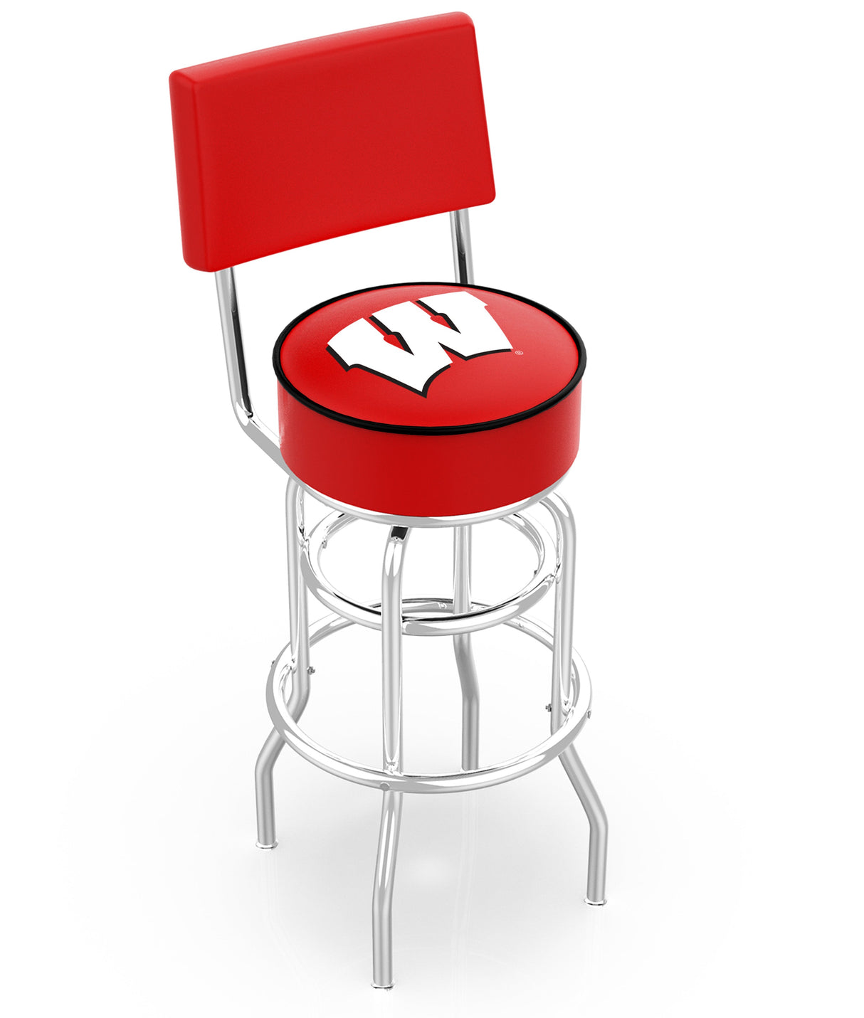 University of Wisconsin W Script L7C4 Bar Stool | University of Wisconsin W Script L7C4 Counter Stool