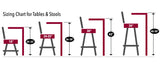 Eastern Washington Eagles L038 Laser Engraved Bar Stool