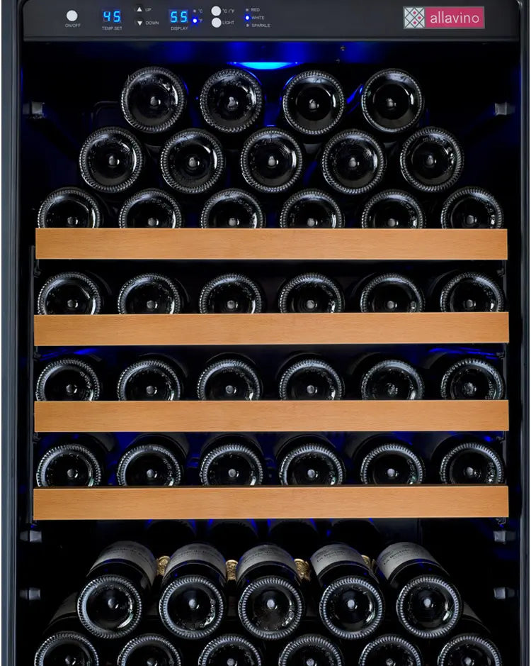 Allavino 47" Wide FlexCount II Tru-Vino 344 Bottle Four-Zone Side-by-Side Wine Refrigerator 2X-VSWR172