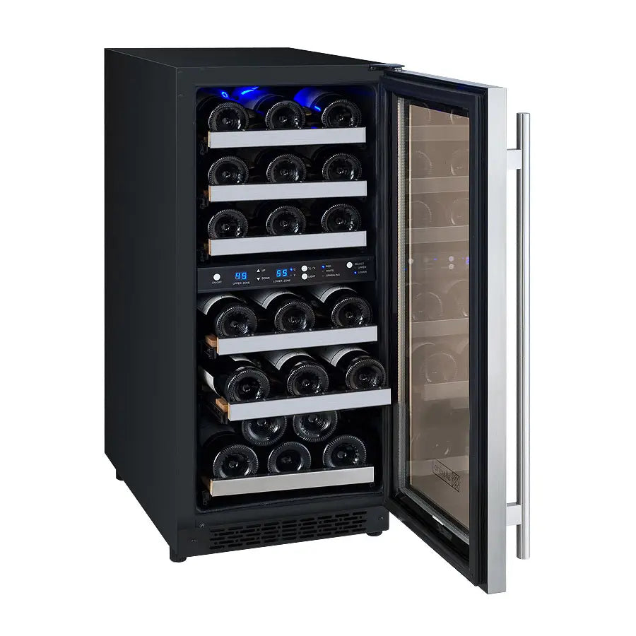 Allavino 15" Wide FlexCount II Tru-Vino 30 Bottle Dual Zone Wine Refrigerator VSWR30