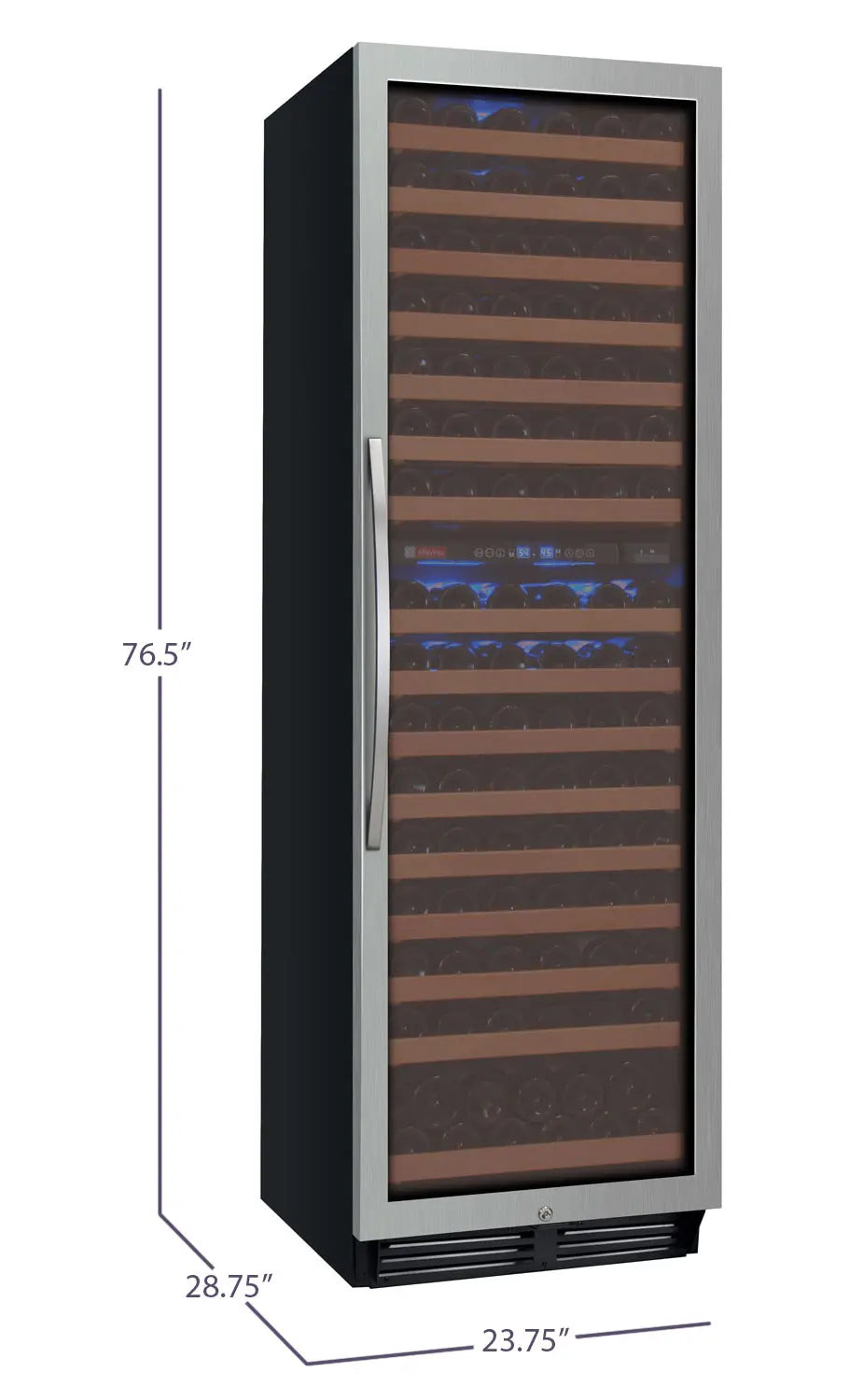 Allavino 24" Wide FlexCount II Tru-Vino 172 Bottle Dual Zone Stainless Steel Wine Refrigerator YHWR172