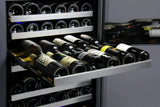 Allavino 47" Wide FlexCount II Tru-Vino 242 Bottle Four Zone Stainless Steel Side-by-Side Wine Refrigerator 2X-VSWR121-2S20