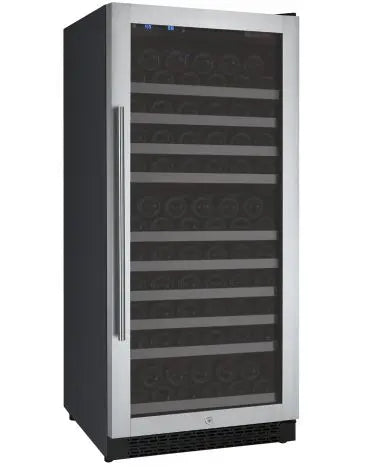 Allavino 24" Wide FlexCount II Tru-Vino 128 Bottle Single Zone Stainless Steel Wine Refrigerator VSWR128