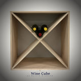 KingsBottle 24 Bottle Compact Cross Wine Cube WCD24
