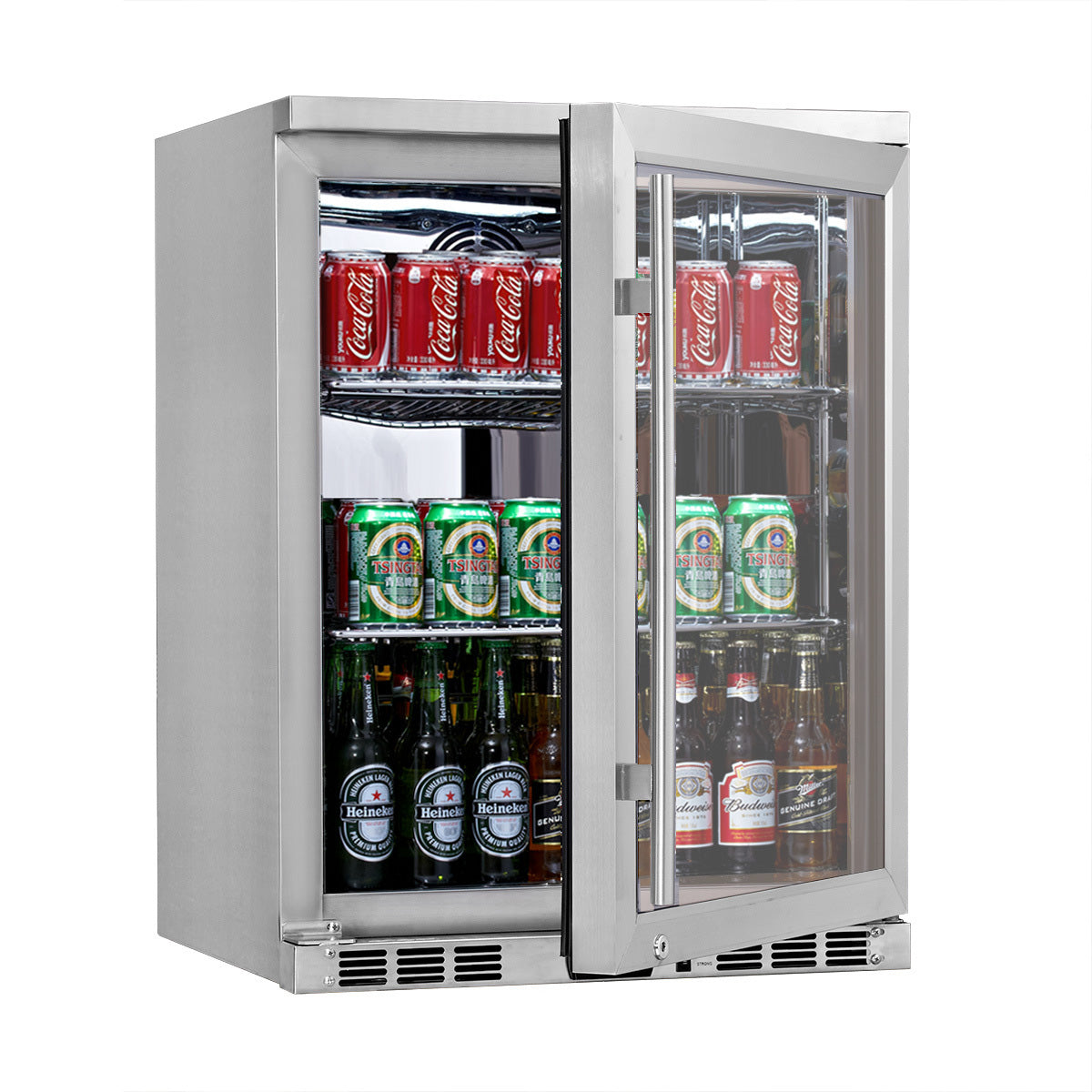 KingsBottle 24" Under Counter Beer Cooler Drinks Stainless Steel KBU55M