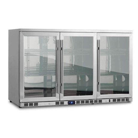 KingsBottle 53 Inch Heating Glass 3 Door Large Beverage Refrigerator KBU328M