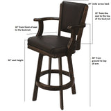 RAM Game Room Swivel Bar Stools With Arms BSTL2