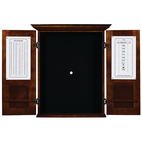 RAM Game Room Dartboard Cabinet Square - Chestnut DCAB3 CN