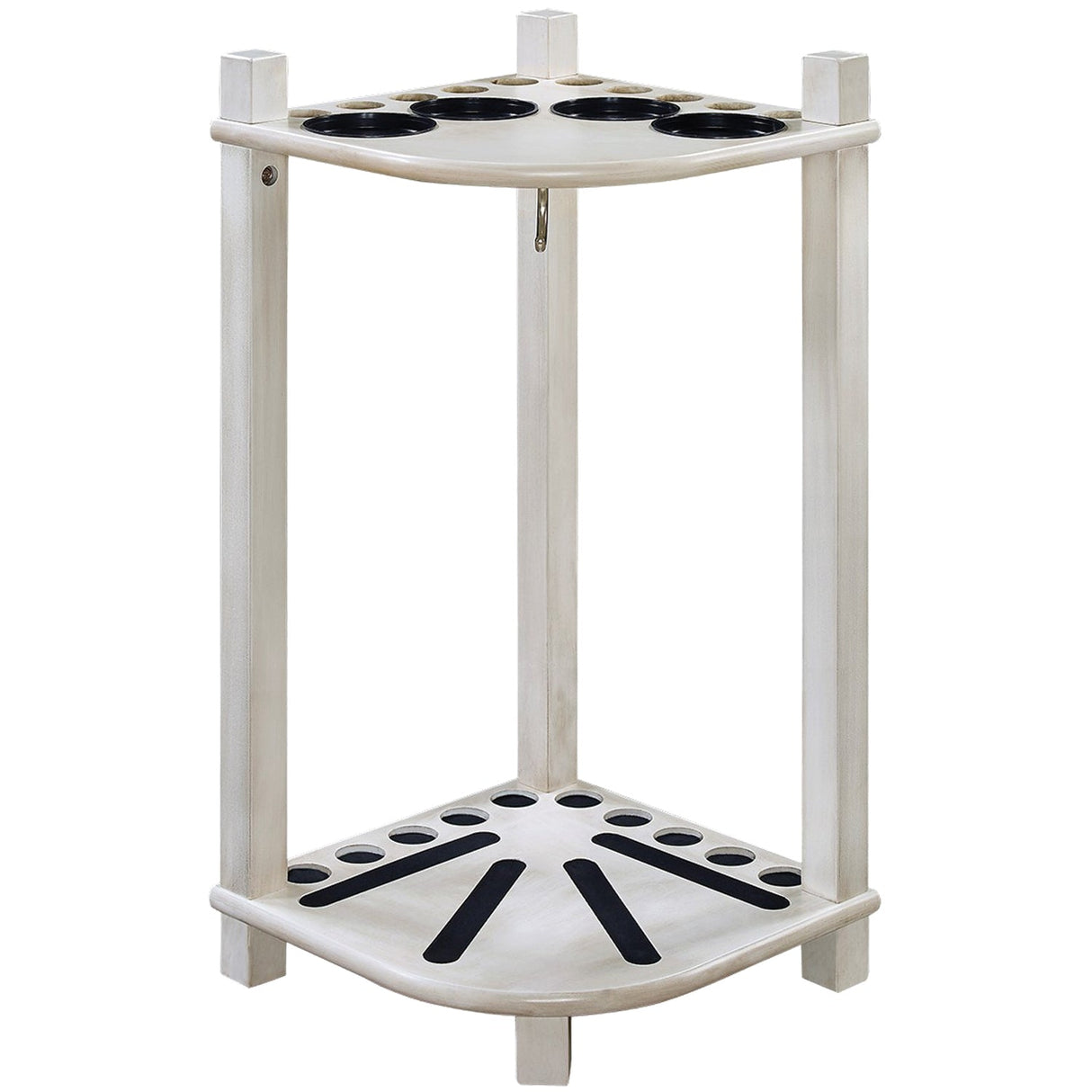 RAM Game Room Floor Cue Rack-Square Leg-Antique White FCR2 AW