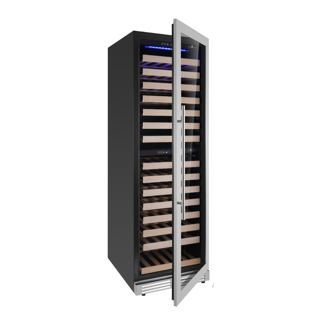 KingsBottle Upright Low-E Glass Door Dual Zone Large Wine Cooler KBU425DX