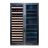 KingsBottle 72" Large Wine And Beverage Cooler Drinks Combo With Clear Door KBU170BW2