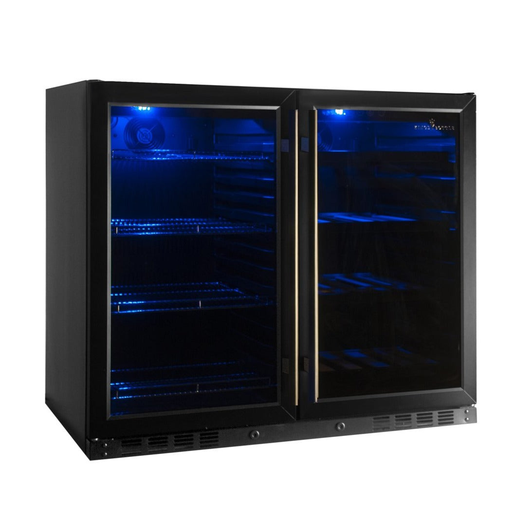 KingsBottle 39" Under Counter Wine And Beer Fridge Combo KBU28LRX