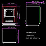 KingsBottle 24" Glass Door Under Counter Steak Ager Fridge KBU50SA