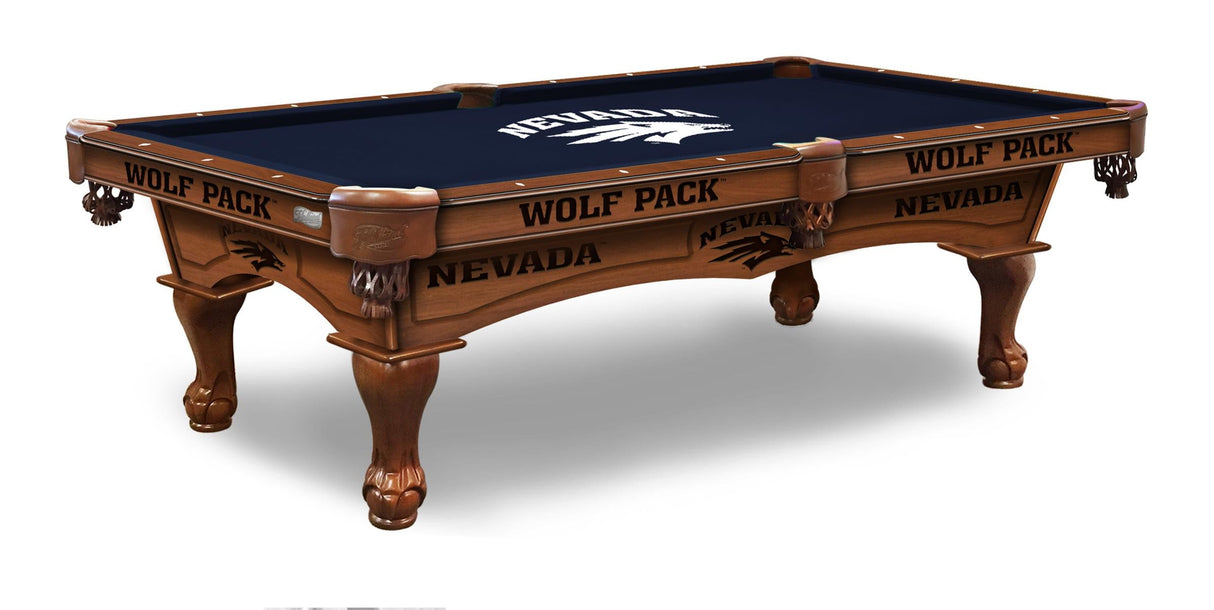 Nevada Wolf Pack  Laser Engraved Logo Pool Table