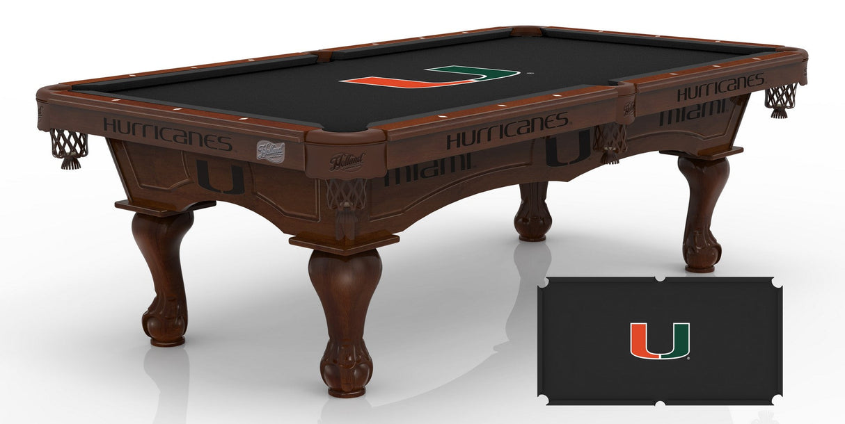 Miami Hurricanes Pool Table