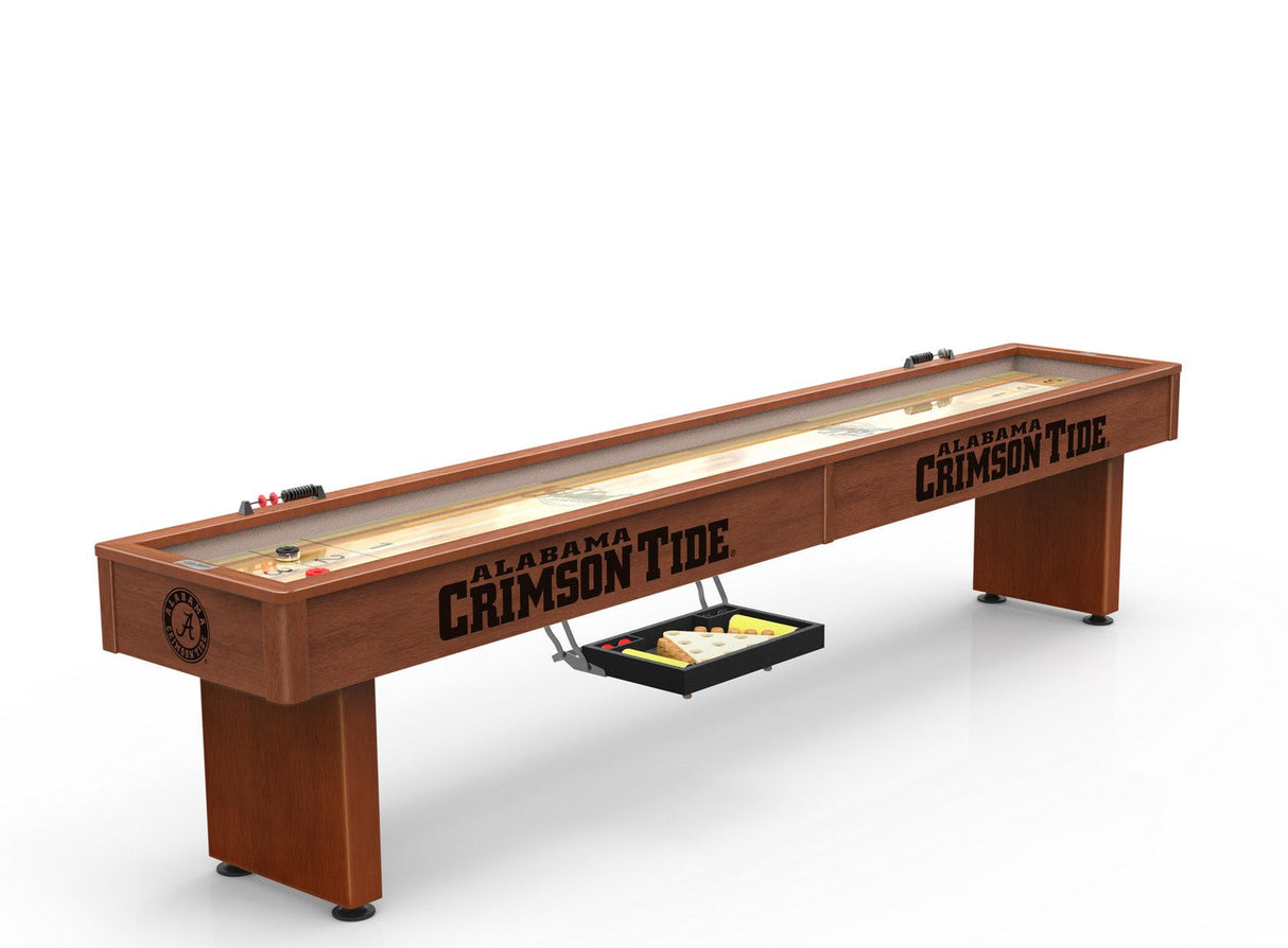 Alabama Crimson Tide Laser Engraved Shuffleboard Table