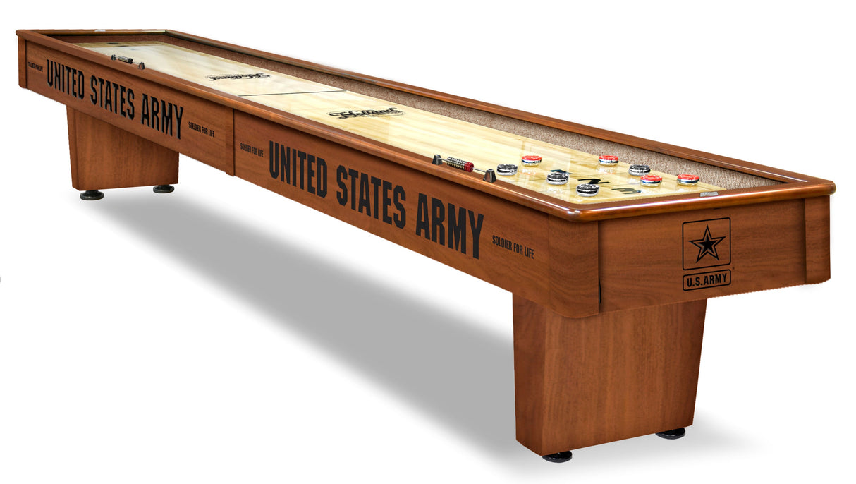 United States Army Laser Engraved Shuffleboard Table