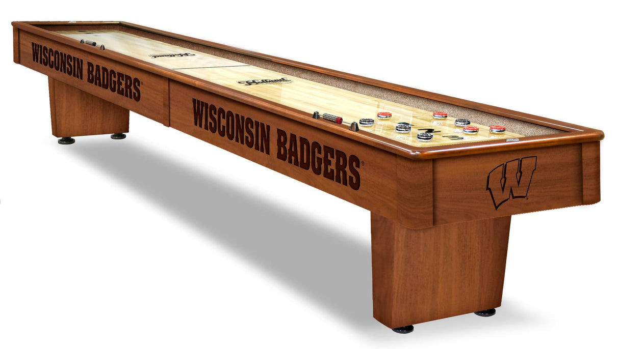 Wisconsin Badgers Laser Engraved Shuffleboard Table