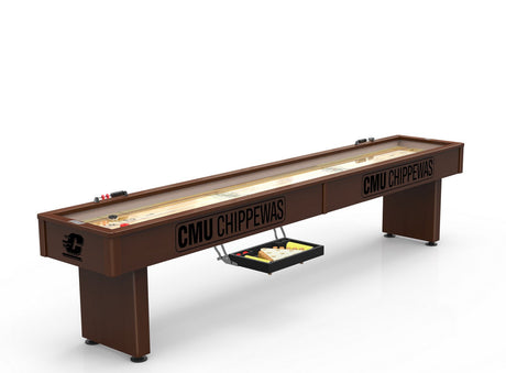 Central Michigan Chippewas Laser Engraved Shuffleboard Table