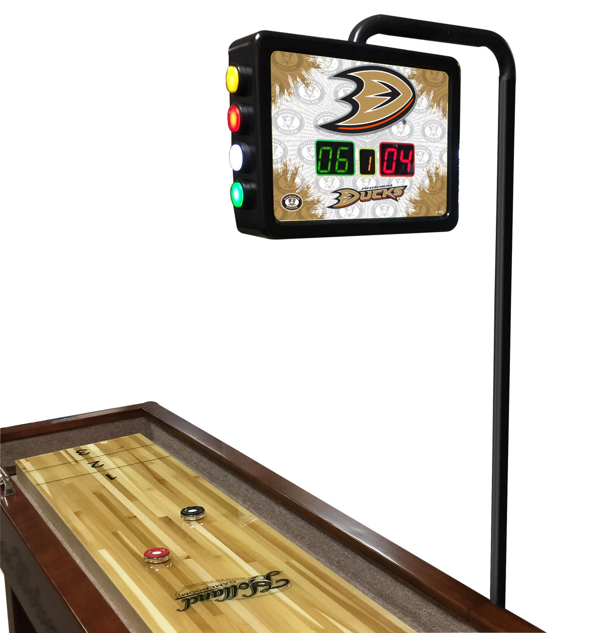 Anaheim Ducks Laser Engraved Shuffleboard Table
